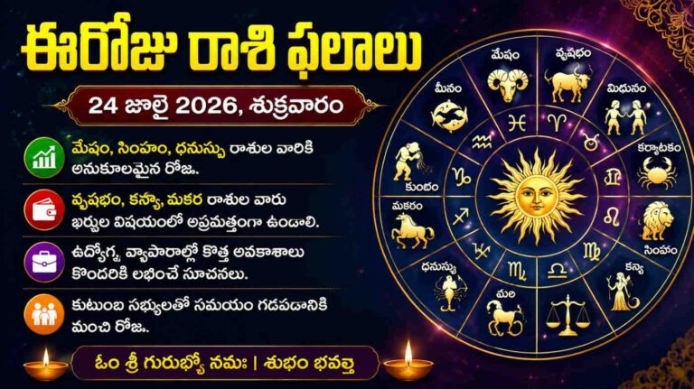 Today Horoscope 24-july-2026-telugu