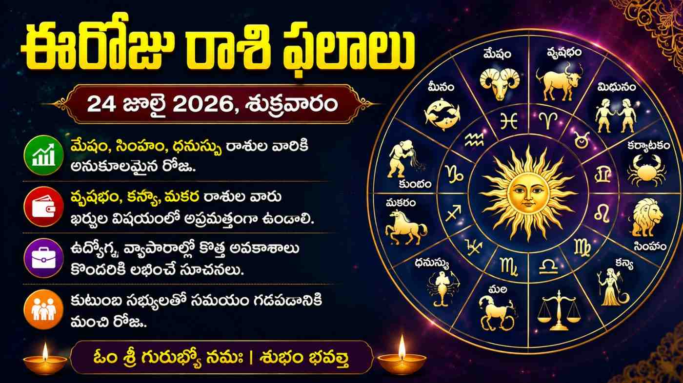 Today Horoscope 24-july-2026-telugu