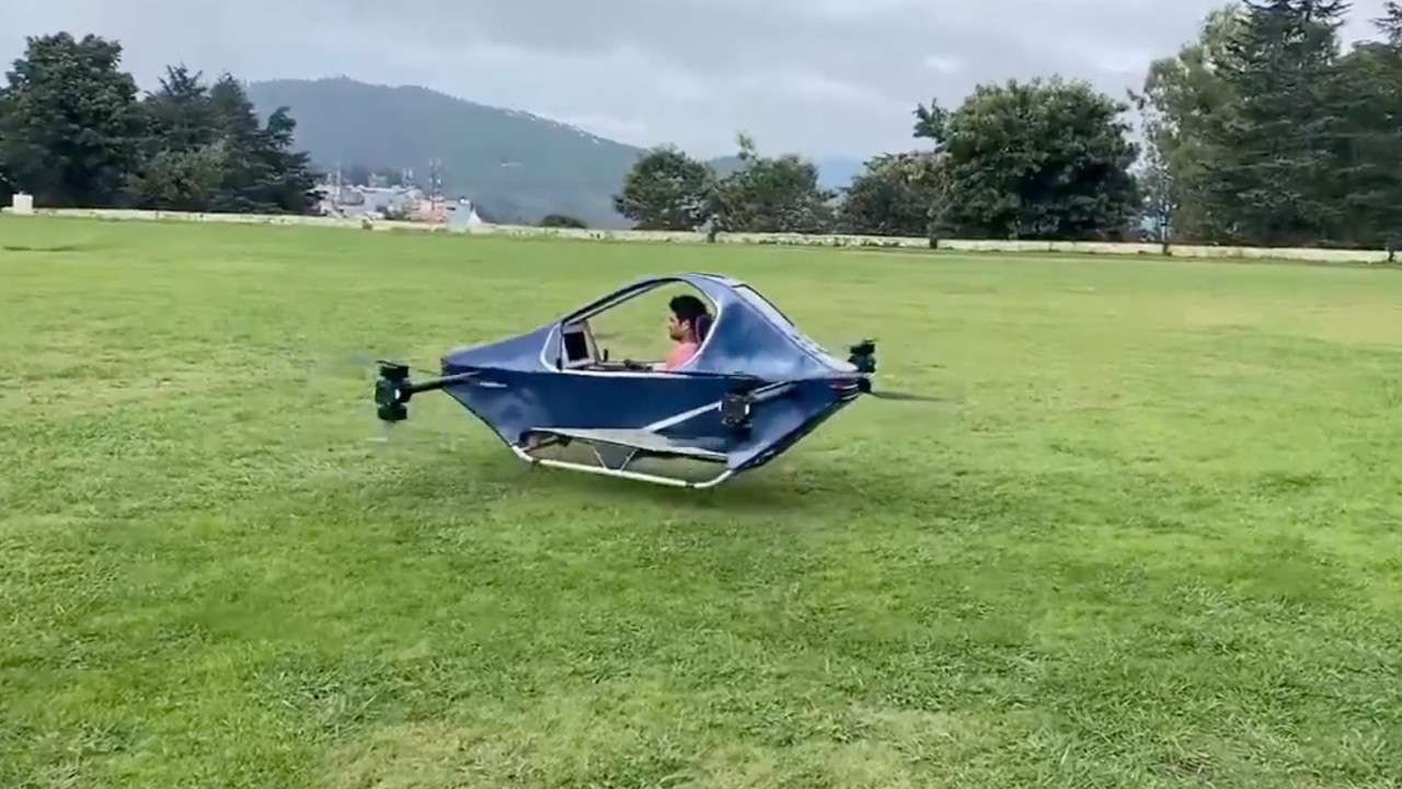 hapida-skynex-electric-flying-vehicle-successful-test-flight-uttarakhand-ravi-tamta