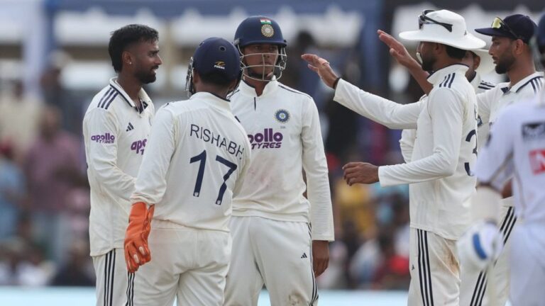 Ravindra Jadeja and Manav Suthar lead India’s bowling attack against Sri Lanka in the Galle Test
