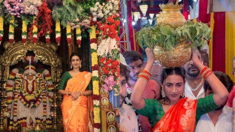 niharika-konidela-bonalu-mahankaleshwar-temple-gold-bonam