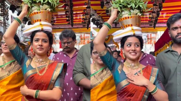 vaishnavi-chaithanya-offers-bonam-at-secunderabad-mahankali-temple